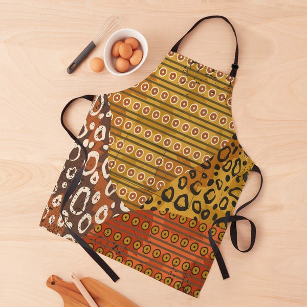 African Culture Art Print Apron White / One Size