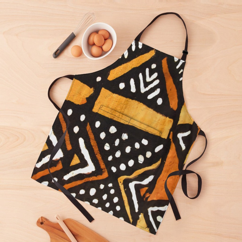 African Culture Art Print Apron White / One Size