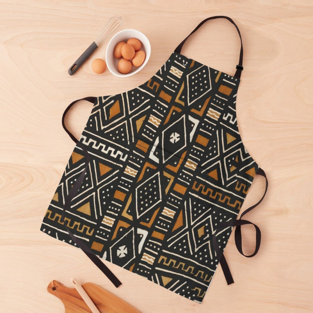 African Culture Art Print Apron White / One Size