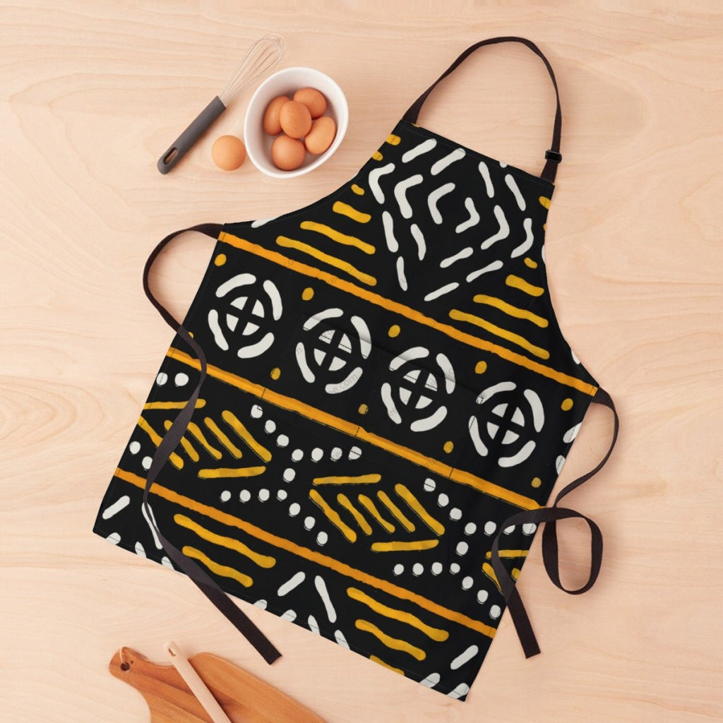 African Culture Art Print Apron White / One Size