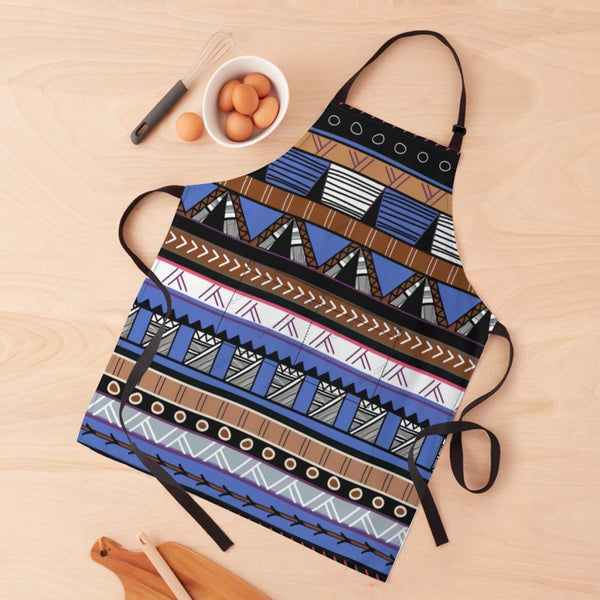 African Culture Art Print Apron White / One Size