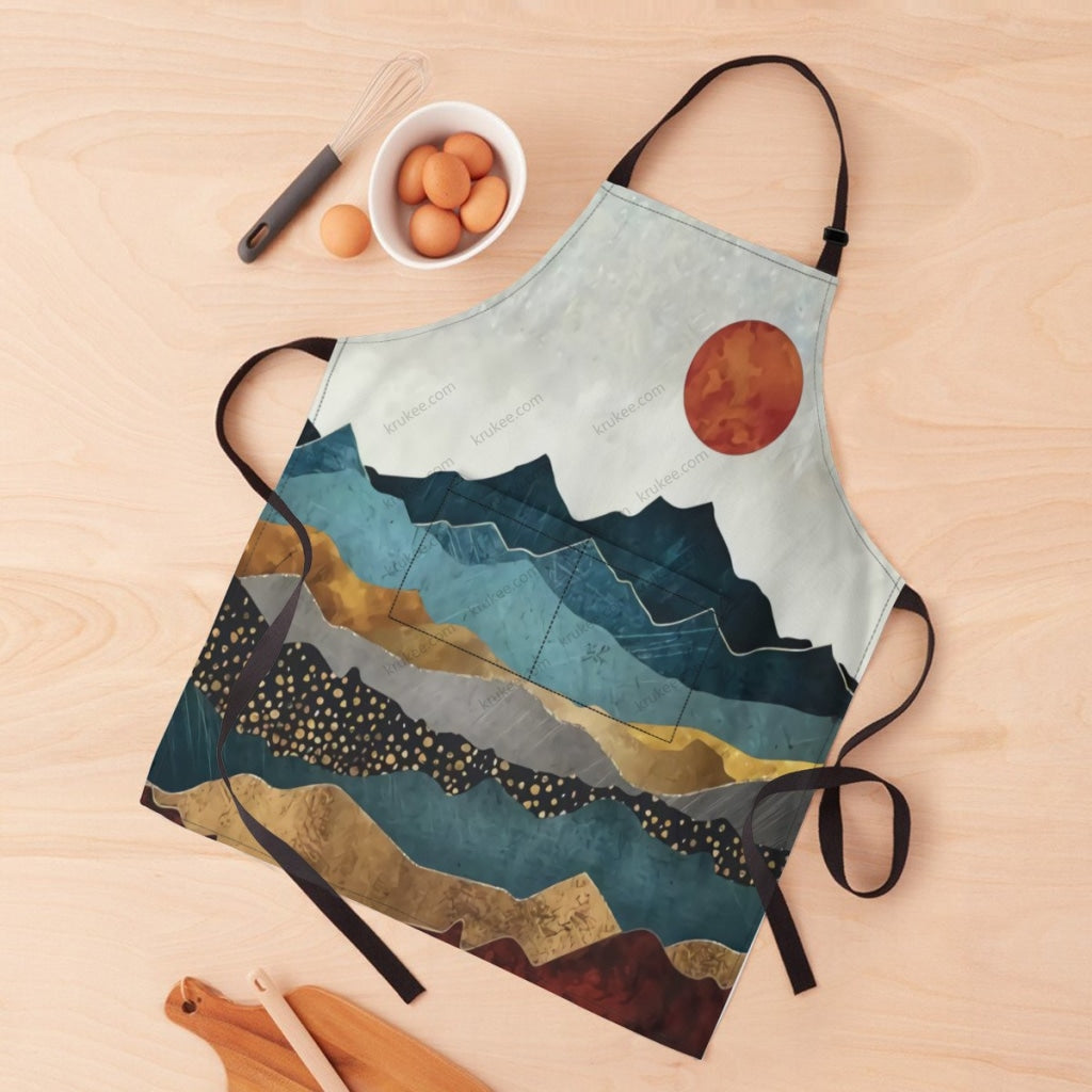 African Culture Art Print Apron White / One Size