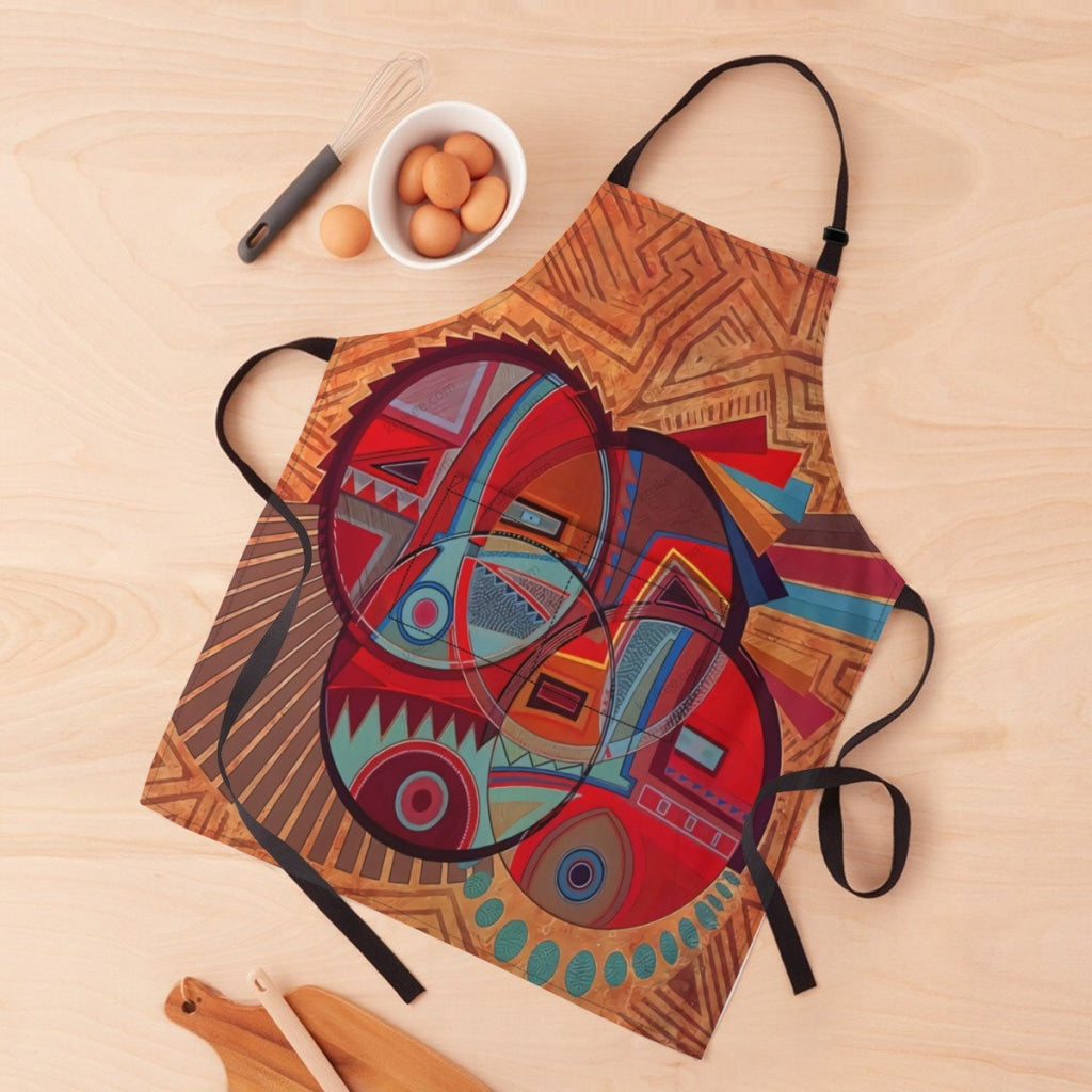 African Culture Art Print Apron White / One Size