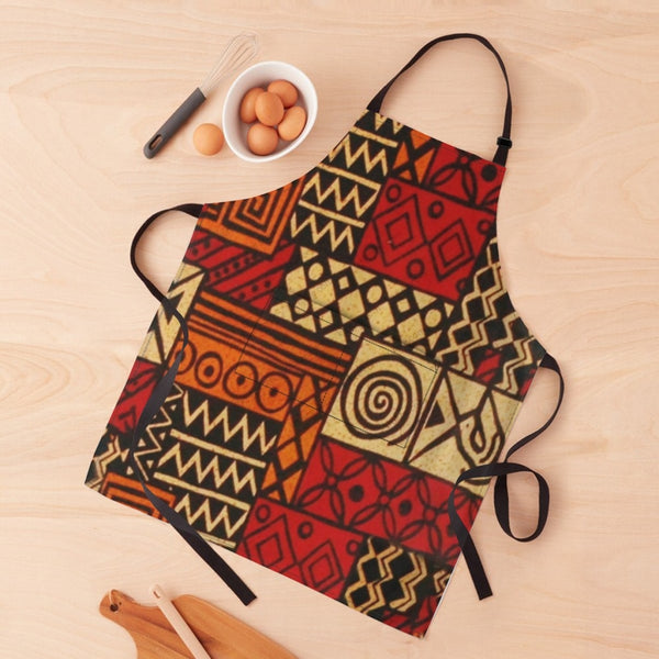 African Culture Art Print Apron White / One Size