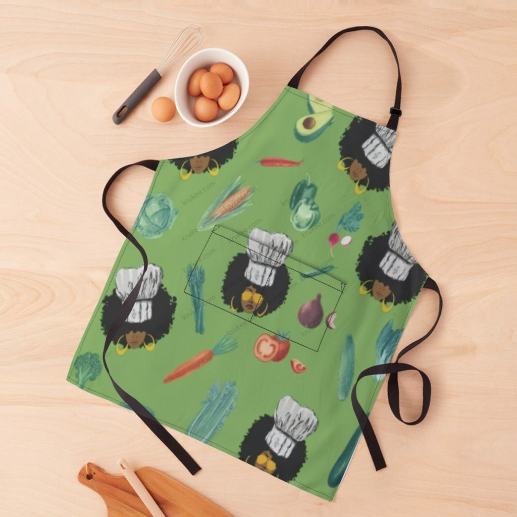 African Culture Art Print Apron White / One Size