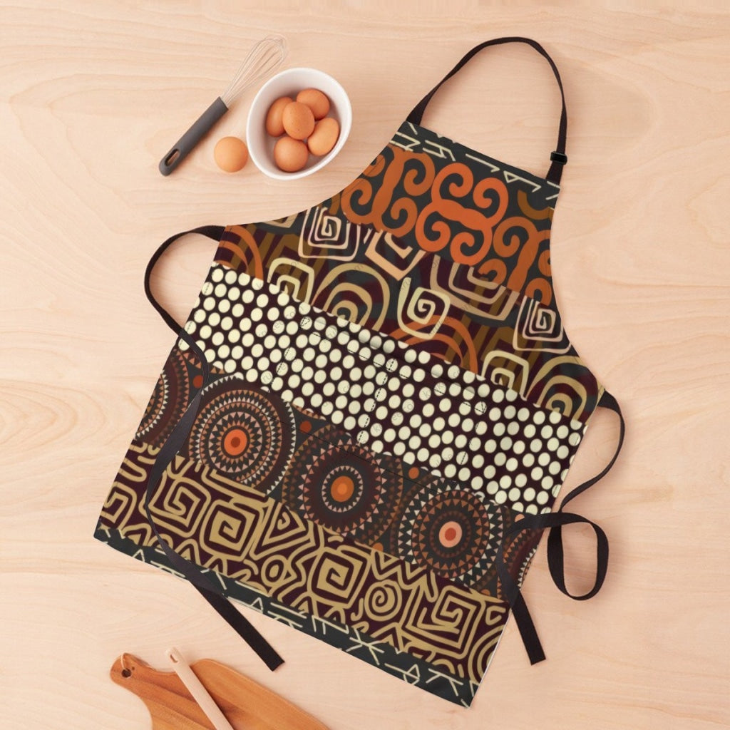 African Culture Art Print Apron White / One Size