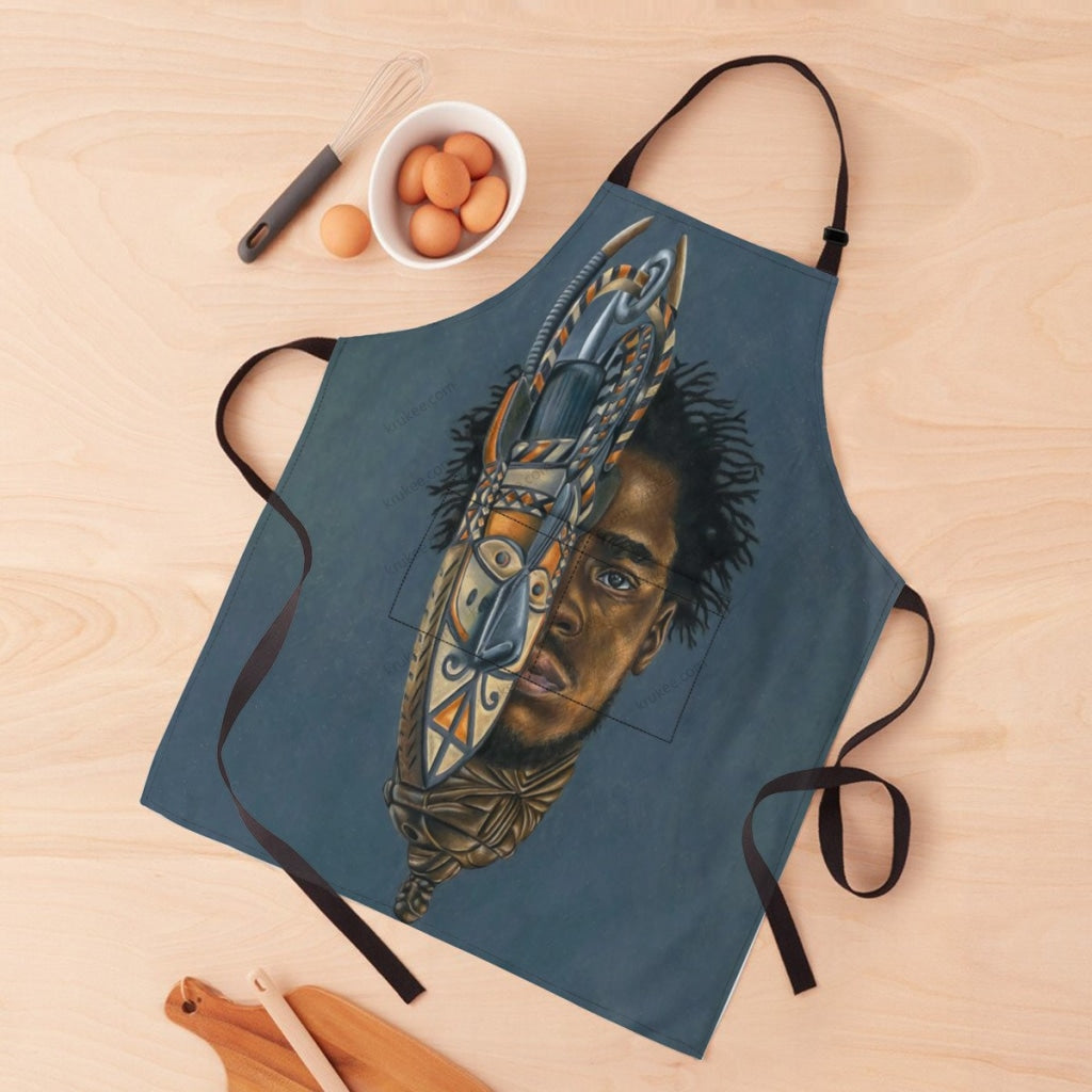 African Culture Art Print Apron White / One Size
