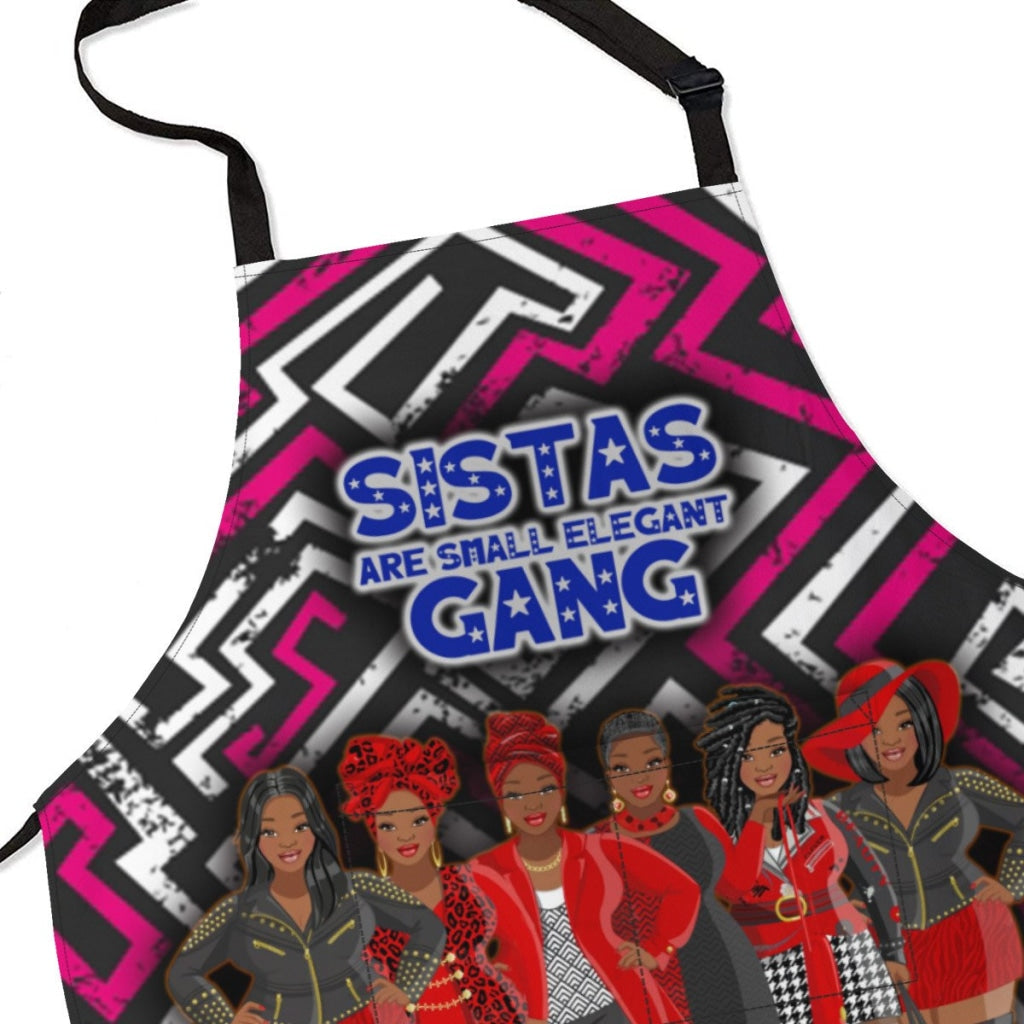 Afro-Art Sistas Are Small Elegant Gang Apron - Plz Note In Order The Number Of Sisters