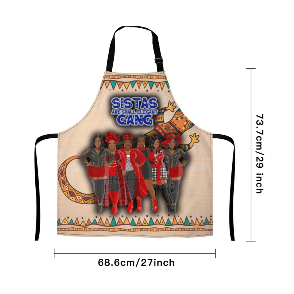 Afro-Art Sistas Are Small Elegant Gang Apron - Plz Note In Order The Number Of Sisters