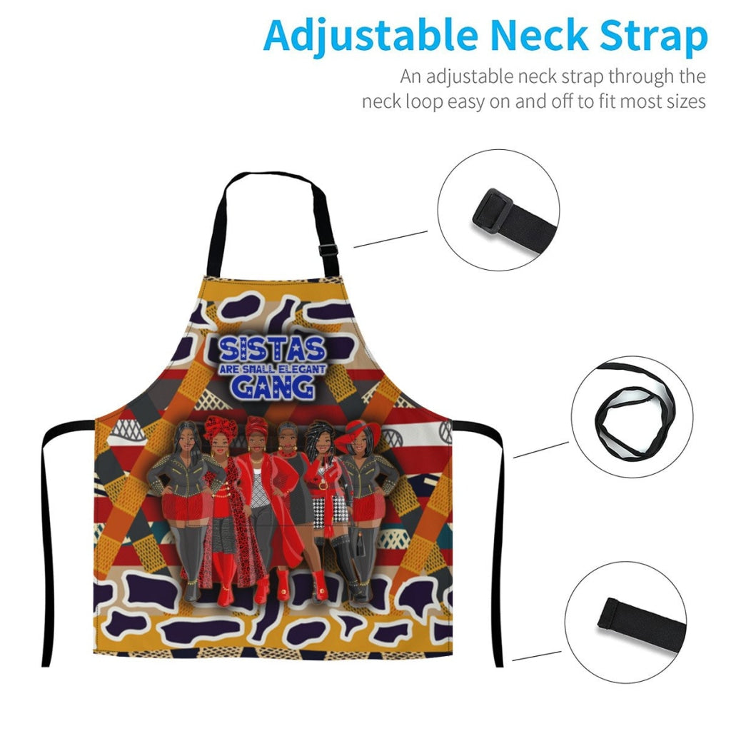 Afro-Art Sistas Are Small Elegant Gang Apron - Plz Note In Order The Number Of Sisters