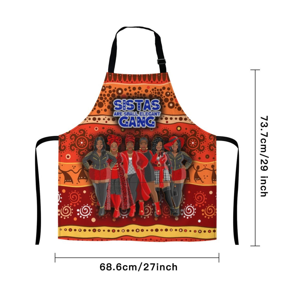 Afro-Art Sistas Are Small Elegant Gang Apron - Plz Note In Order The Number Of Sisters
