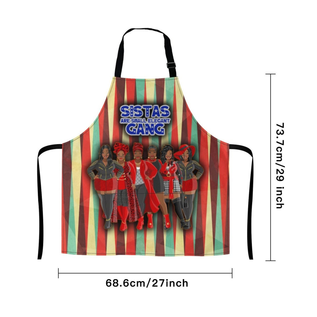 Afro-Art Sistas Are Small Elegant Gang Apron - Plz Note In Order The Number Of Sisters