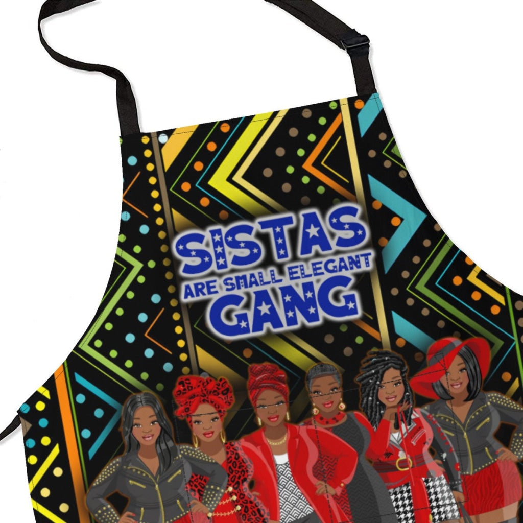 Afro-Art Sistas Are Small Elegant Gang Apron - Plz Note In Order The Number Of Sisters