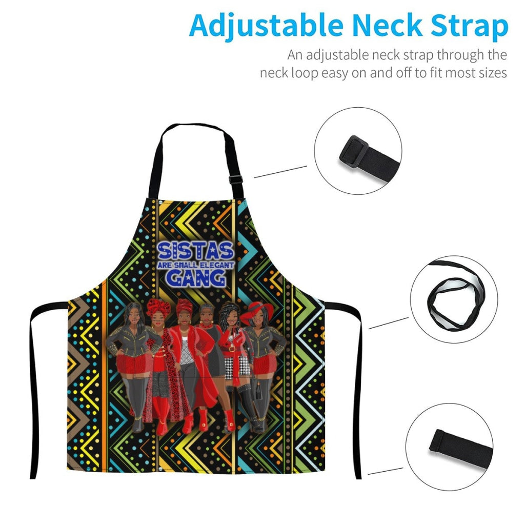 Afro-Art Sistas Are Small Elegant Gang Apron - Plz Note In Order The Number Of Sisters