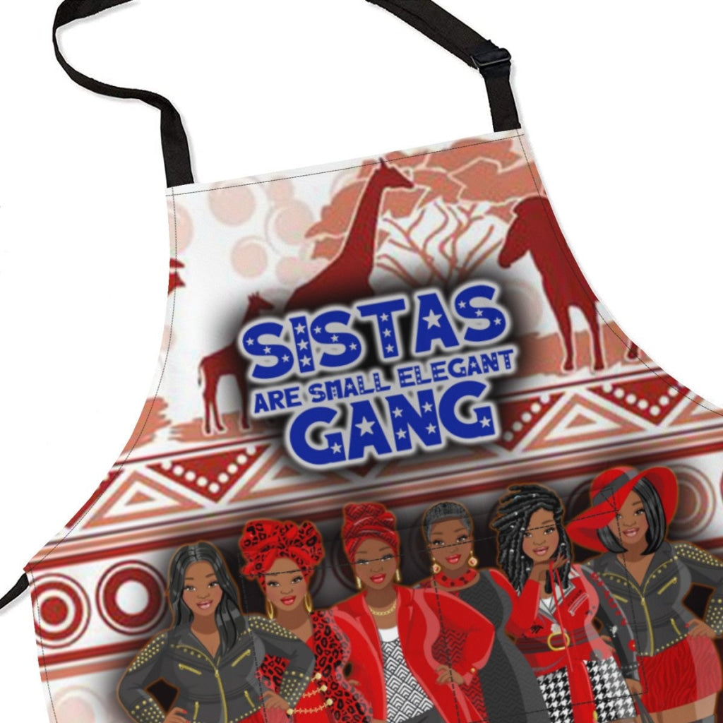 Afro-Art Sistas Are Small Elegant Gang Apron - Plz Note In Order The Number Of Sisters