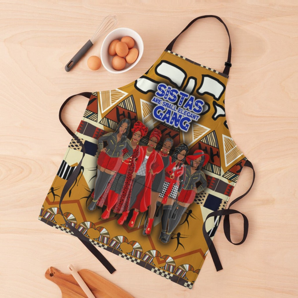 Afro-Art Sistas Are Small Elegant Gang Apron - Plz Note In Order The Number Of Sisters