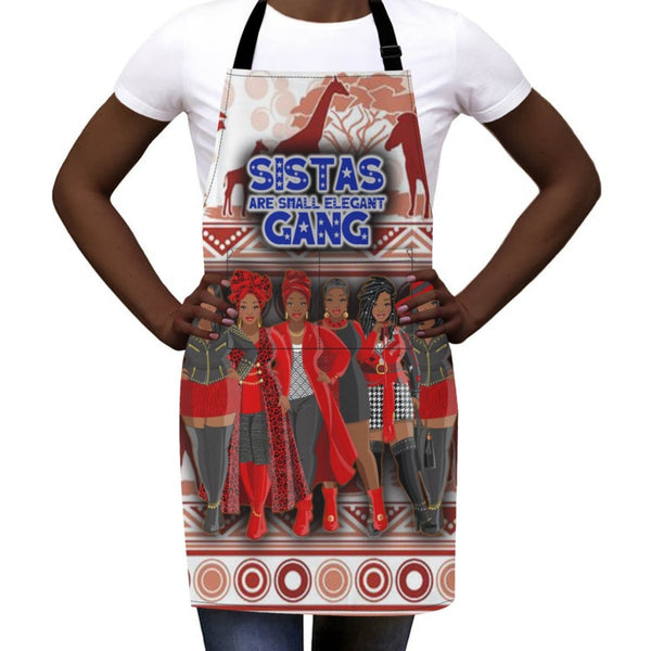 Afro-Art Sistas Are Small Elegant Gang Apron - Plz Note In Order The Number Of Sisters