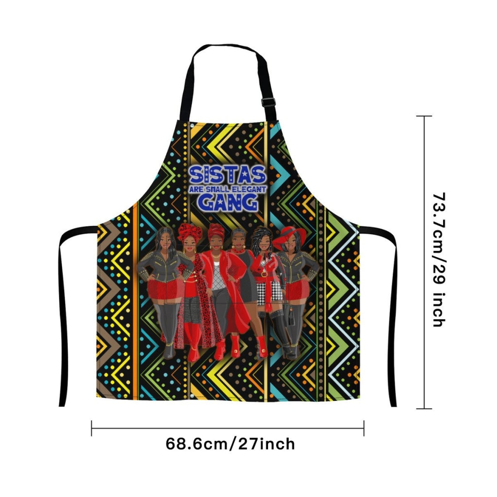 Afro-Art Sistas Are Small Elegant Gang Apron - Plz Note In Order The Number Of Sisters
