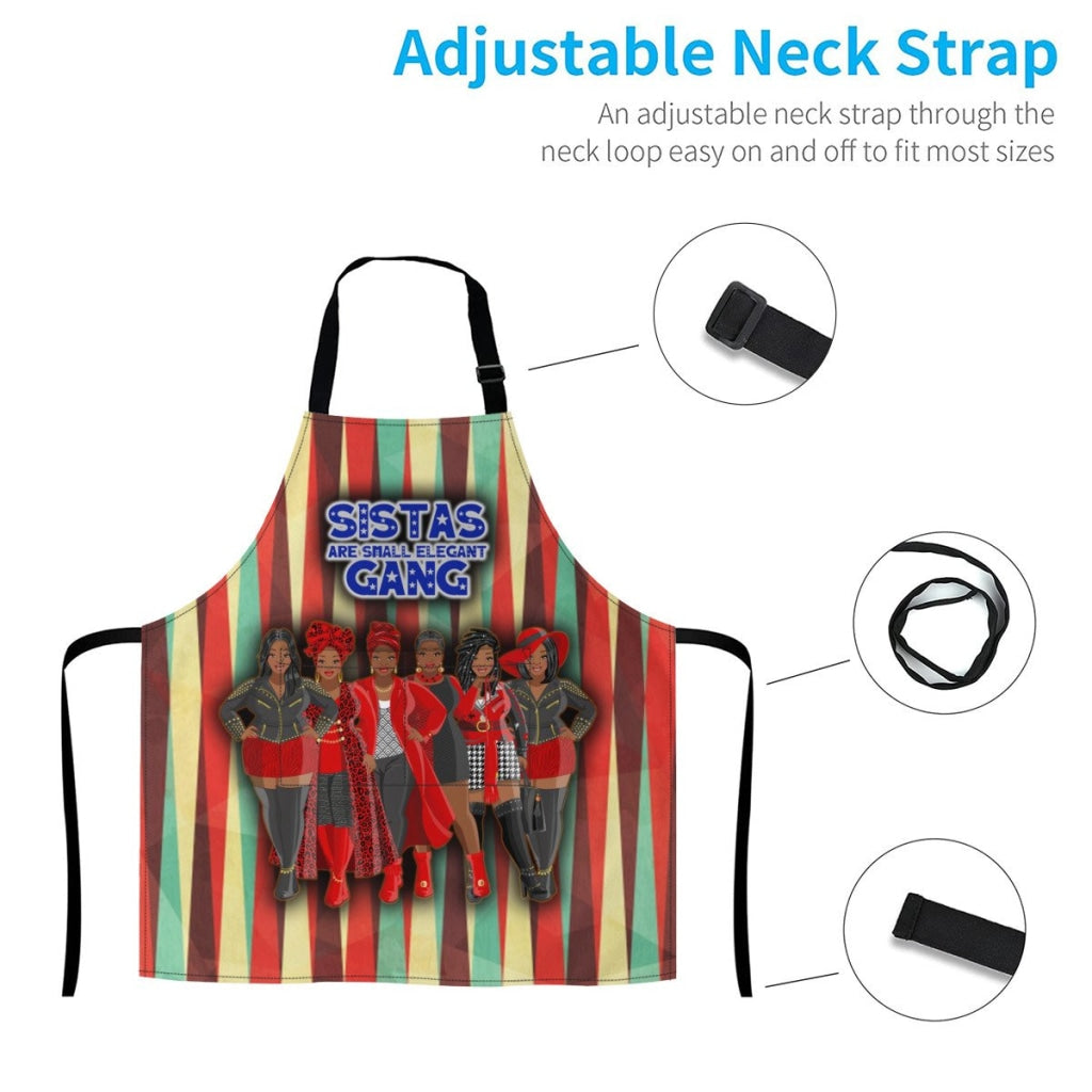 Afro-Art Sistas Are Small Elegant Gang Apron - Plz Note In Order The Number Of Sisters