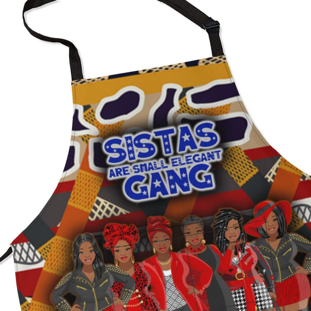 Afro-Art Sistas Are Small Elegant Gang Apron - Plz Note In Order The Number Of Sisters