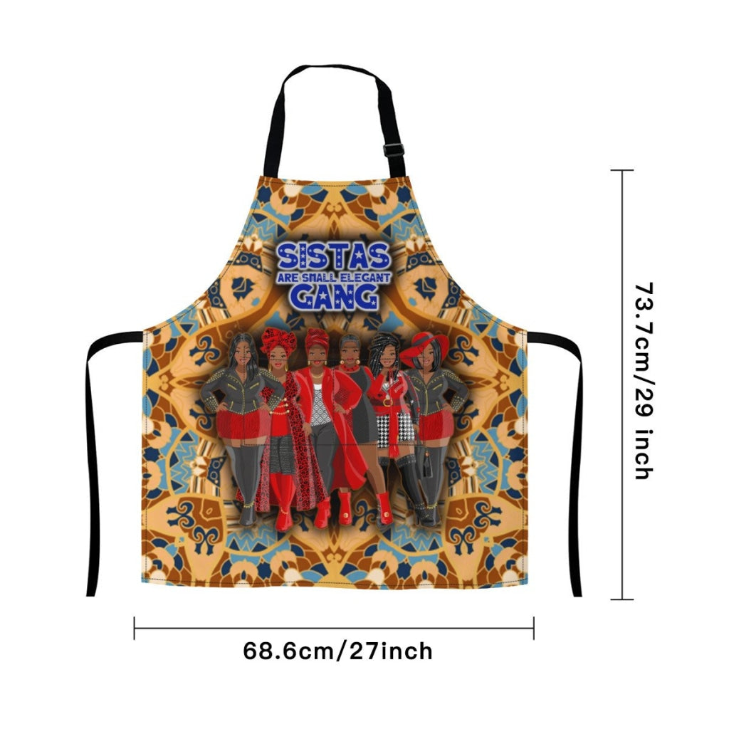 Afro-Art Sistas Are Small Elegant Gang Apron - Plz Note In Order The Number Of Sisters