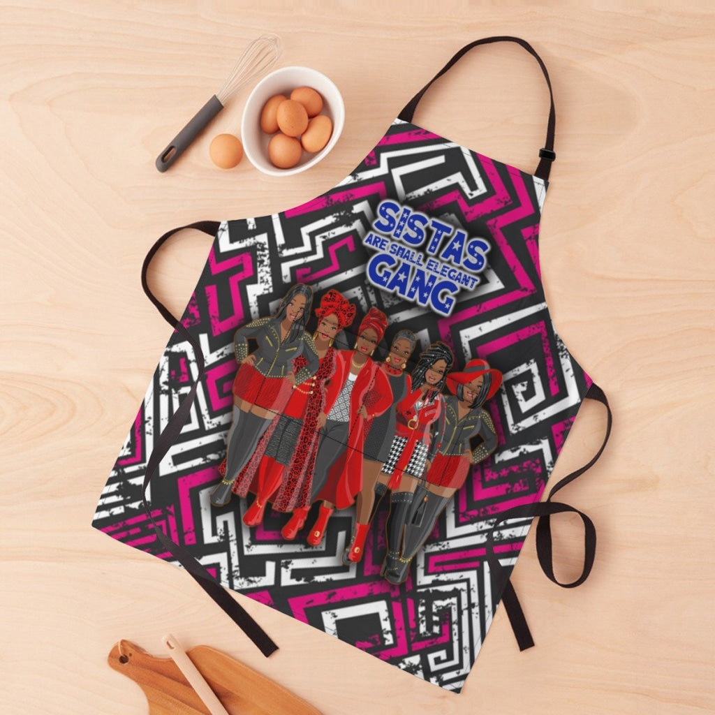 Afro-Art Sistas Are Small Elegant Gang Apron - Plz Note In Order The Number Of Sisters