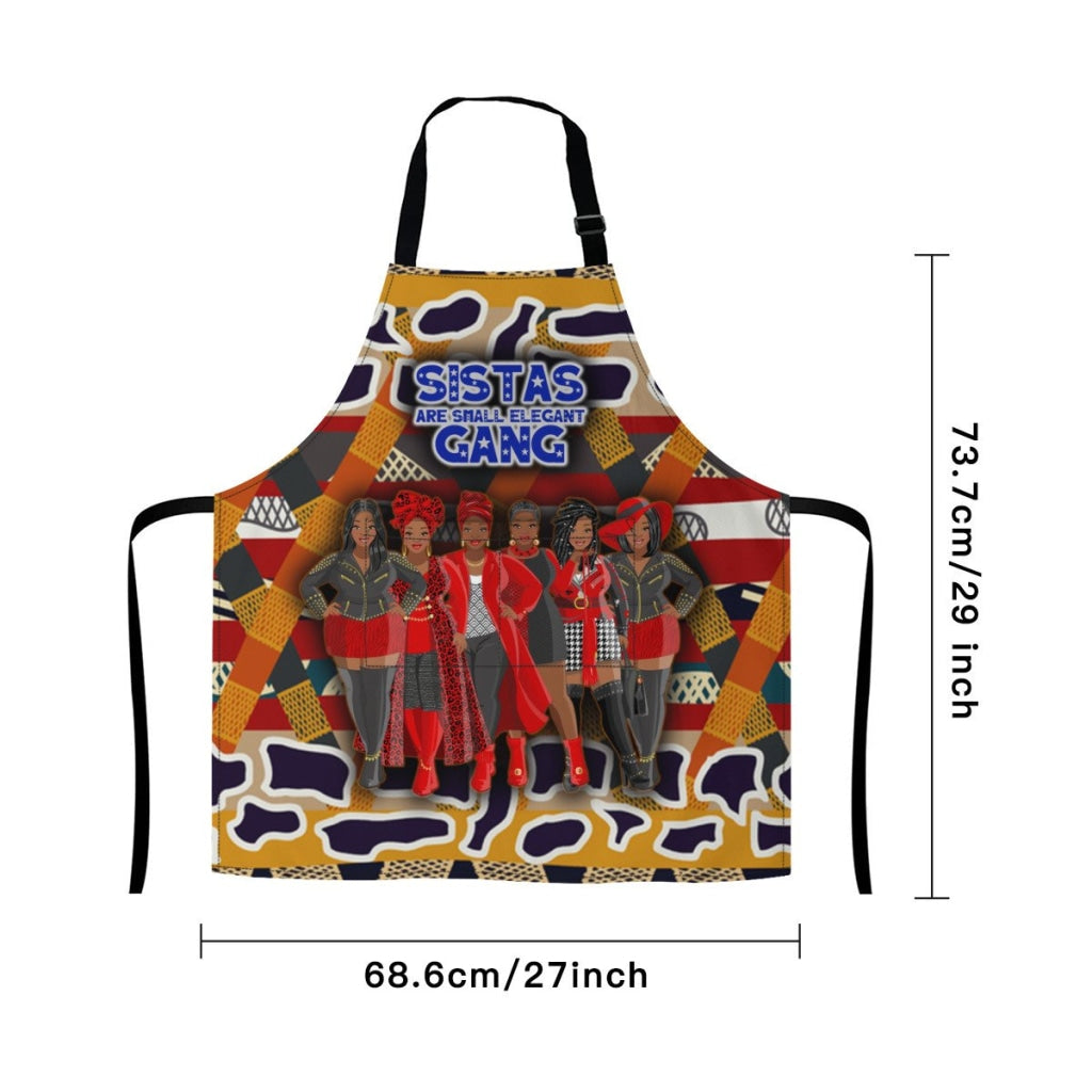 Afro-Art Sistas Are Small Elegant Gang Apron - Plz Note In Order The Number Of Sisters