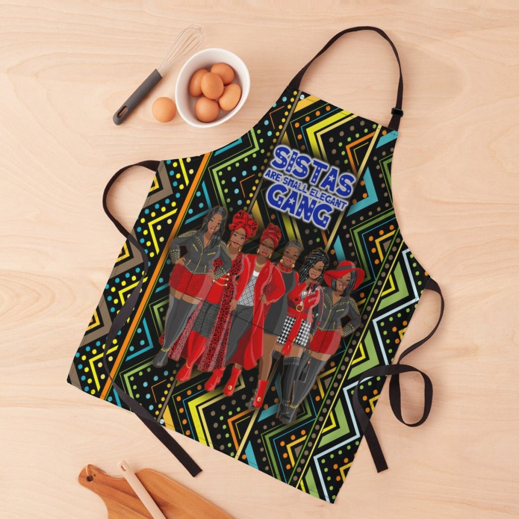 Afro-Art Sistas Are Small Elegant Gang Apron - Plz Note In Order The Number Of Sisters