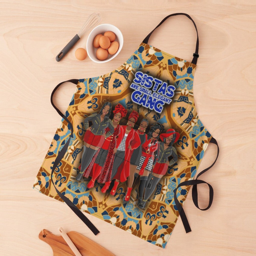 Afro-Art Sistas Are Small Elegant Gang Apron - Plz Note In Order The Number Of Sisters