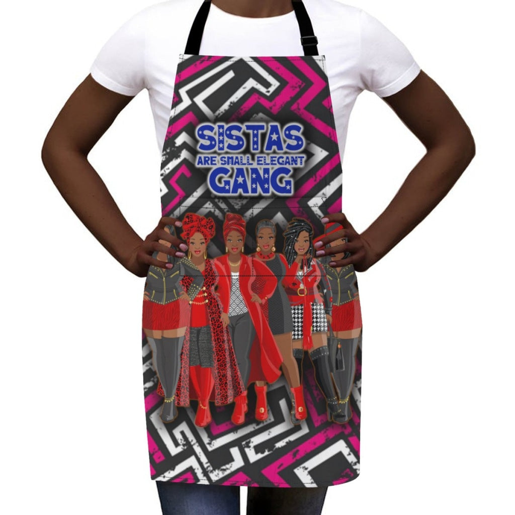 Afro-Art Sistas Are Small Elegant Gang Apron - Plz Note In Order The Number Of Sisters