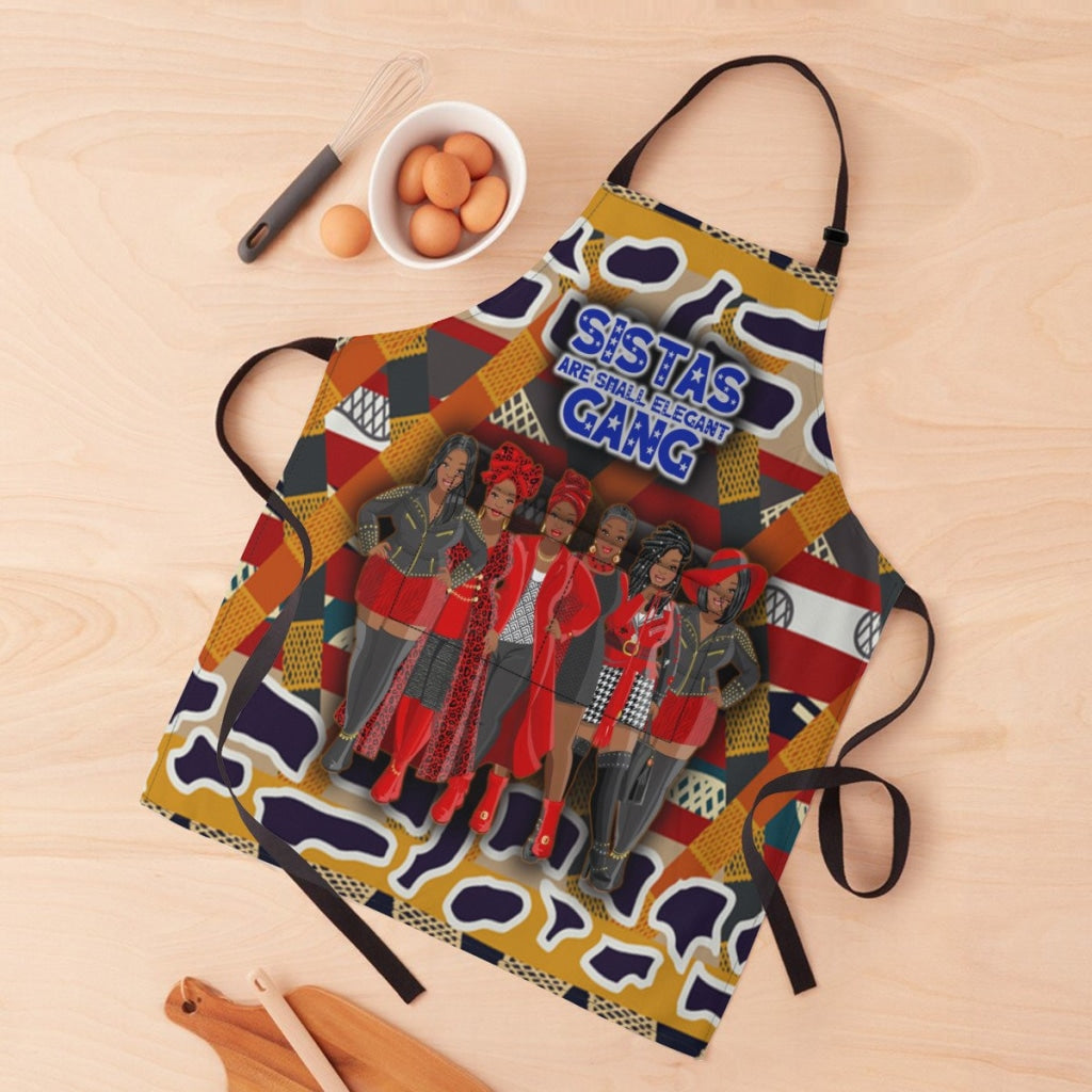 Afro-Art Sistas Are Small Elegant Gang Apron - Plz Note In Order The Number Of Sisters