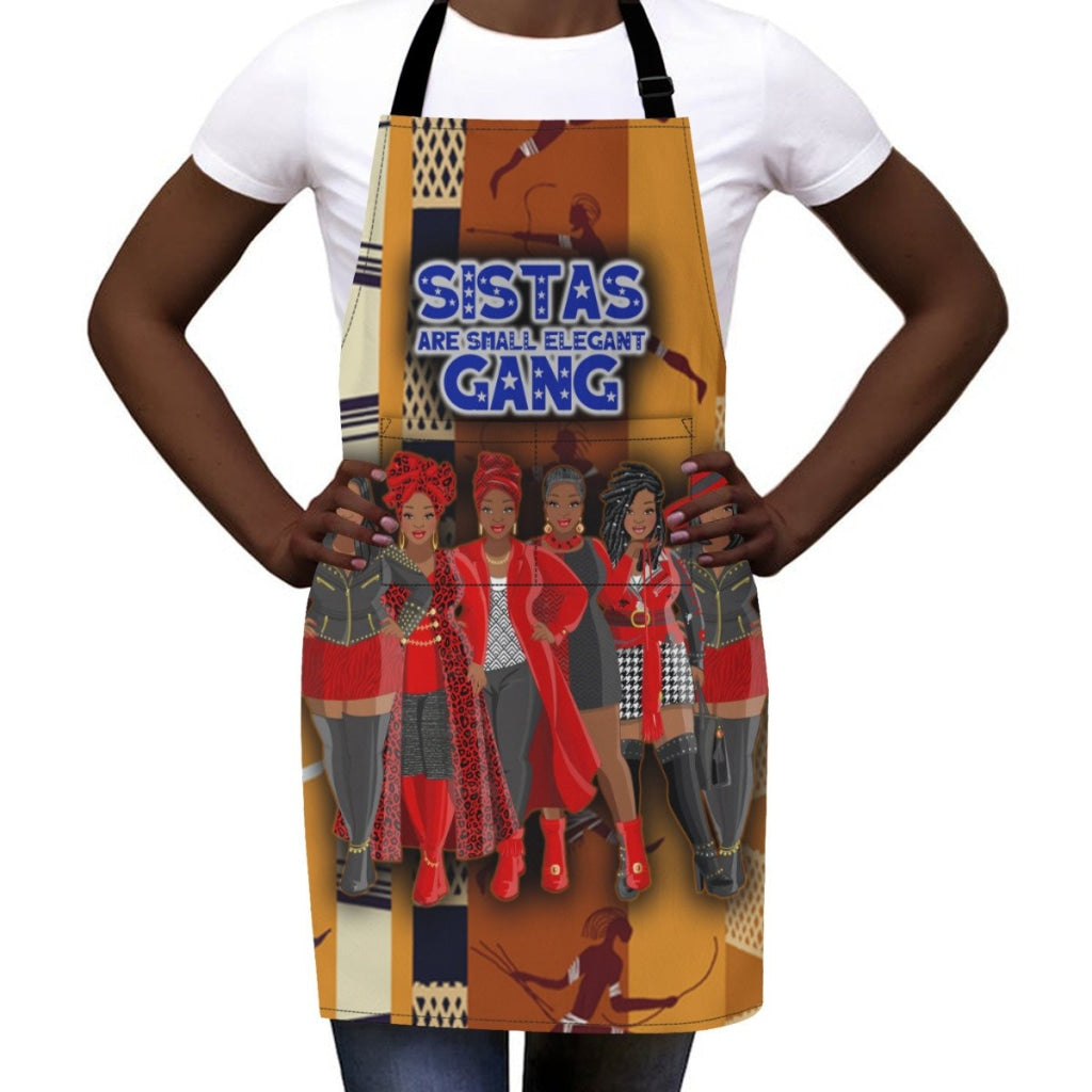 Afro-Art Sistas Are Small Elegant Gang Apron - Plz Note In Order The Number Of Sisters