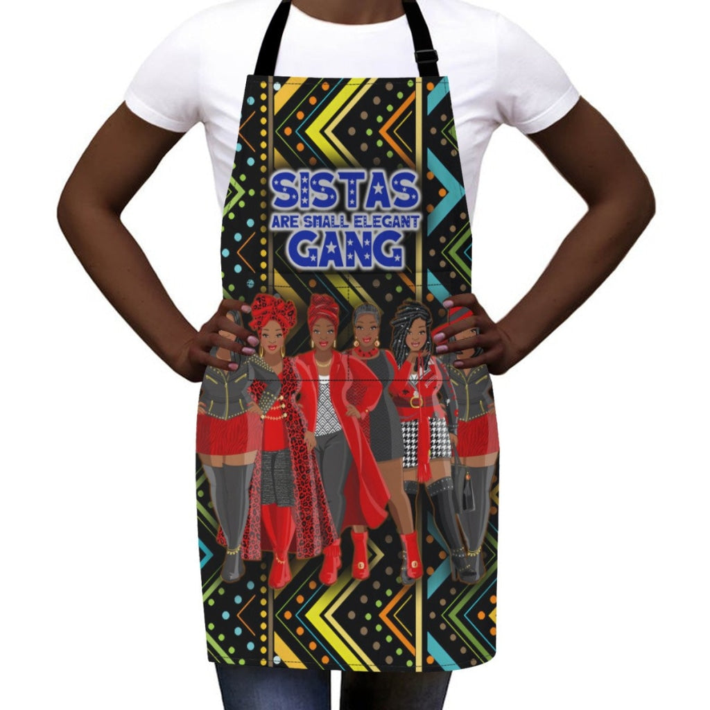 Afro-Art Sistas Are Small Elegant Gang Apron - Plz Note In Order The Number Of Sisters