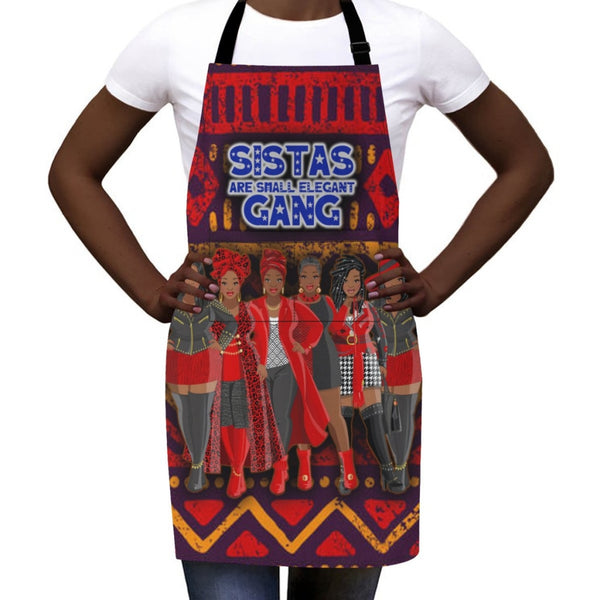 Afro-Art Sistas Are Small Elegant Gang Apron - Plz Note In Order The Number Of Sisters