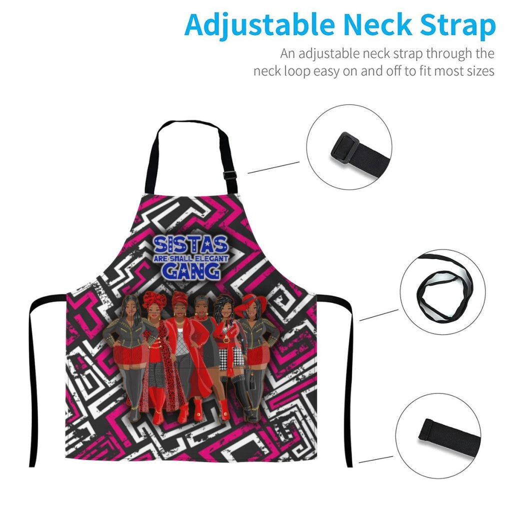 Afro-Art Sistas Are Small Elegant Gang Apron - Plz Note In Order The Number Of Sisters