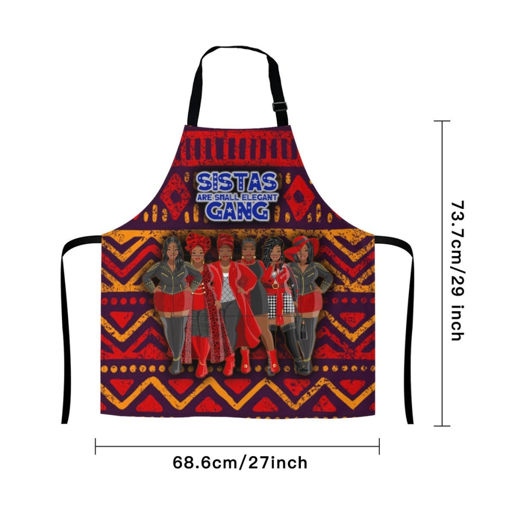 Afro-Art Sistas Are Small Elegant Gang Apron - Plz Note In Order The Number Of Sisters