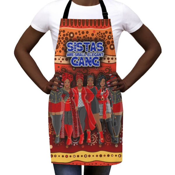 Afro-Art Sistas Are Small Elegant Gang Apron - Plz Note In Order The Number Of Sisters