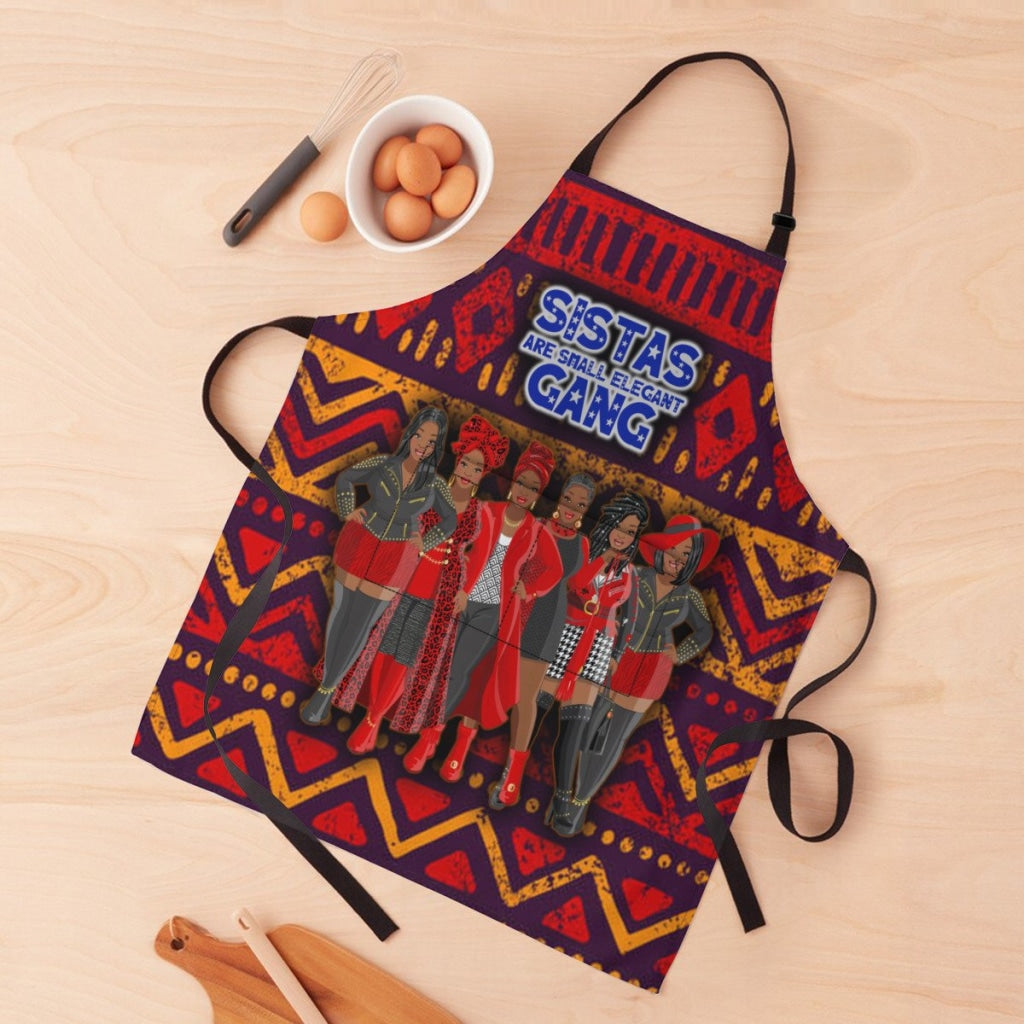 Afro-Art Sistas Are Small Elegant Gang Apron - Plz Note In Order The Number Of Sisters