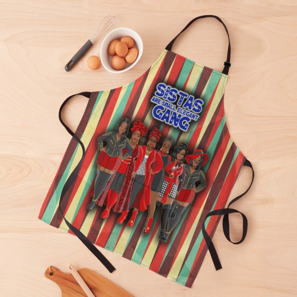 Afro-Art Sistas Are Small Elegant Gang Apron - Plz Note In Order The Number Of Sisters