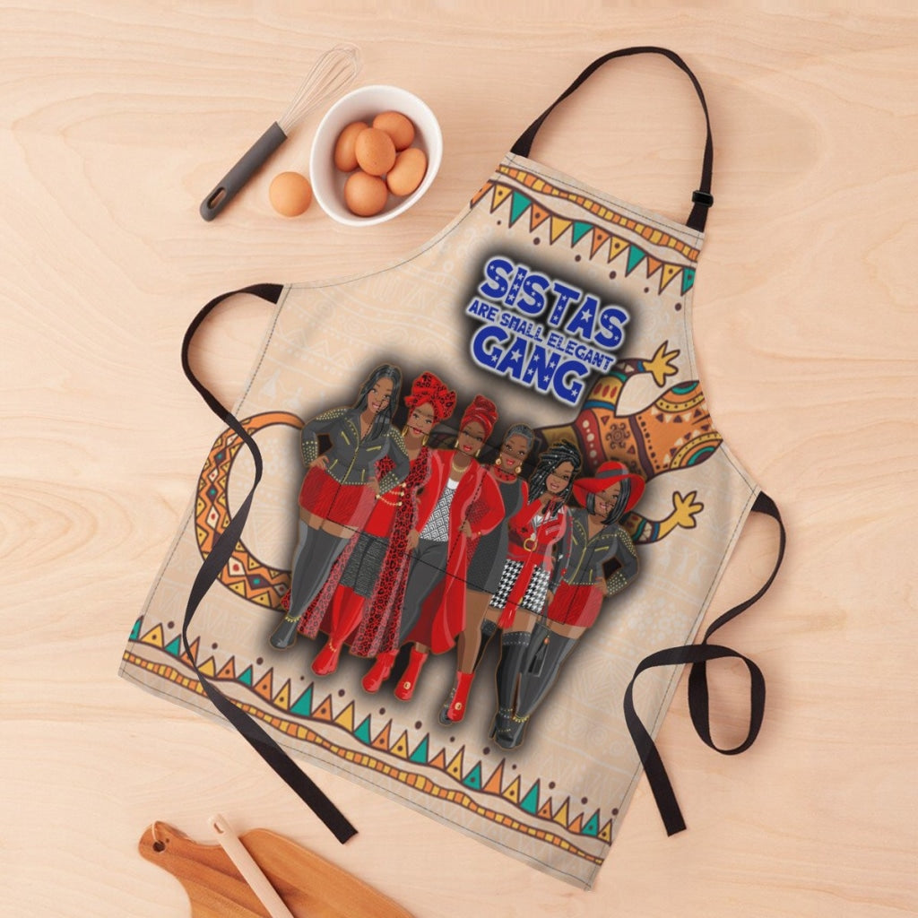Afro-Art Sistas Are Small Elegant Gang Apron - Plz Note In Order The Number Of Sisters