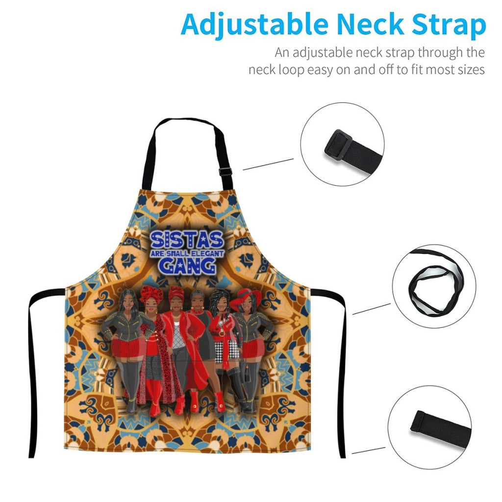 Afro-Art Sistas Are Small Elegant Gang Apron - Plz Note In Order The Number Of Sisters