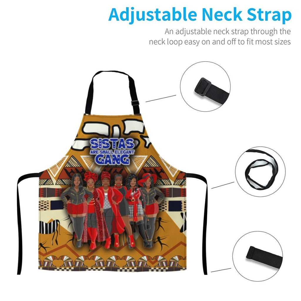 Afro-Art Sistas Are Small Elegant Gang Apron - Plz Note In Order The Number Of Sisters