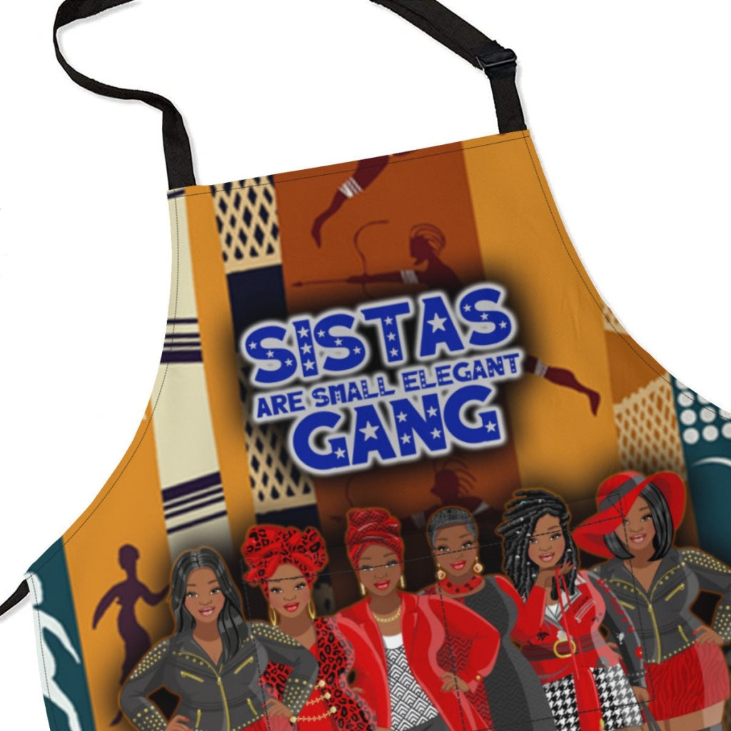 Afro-Art Sistas Are Small Elegant Gang Apron - Plz Note In Order The Number Of Sisters