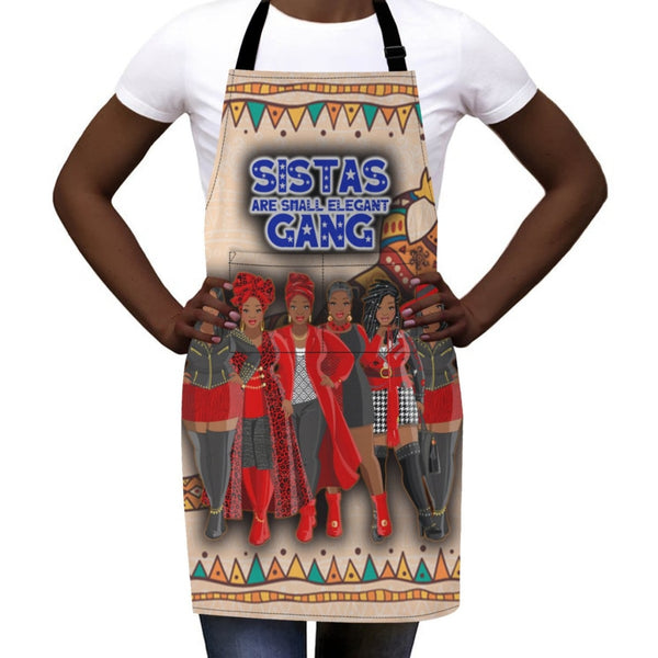 Afro-Art Sistas Are Small Elegant Gang Apron - Plz Note In Order The Number Of Sisters