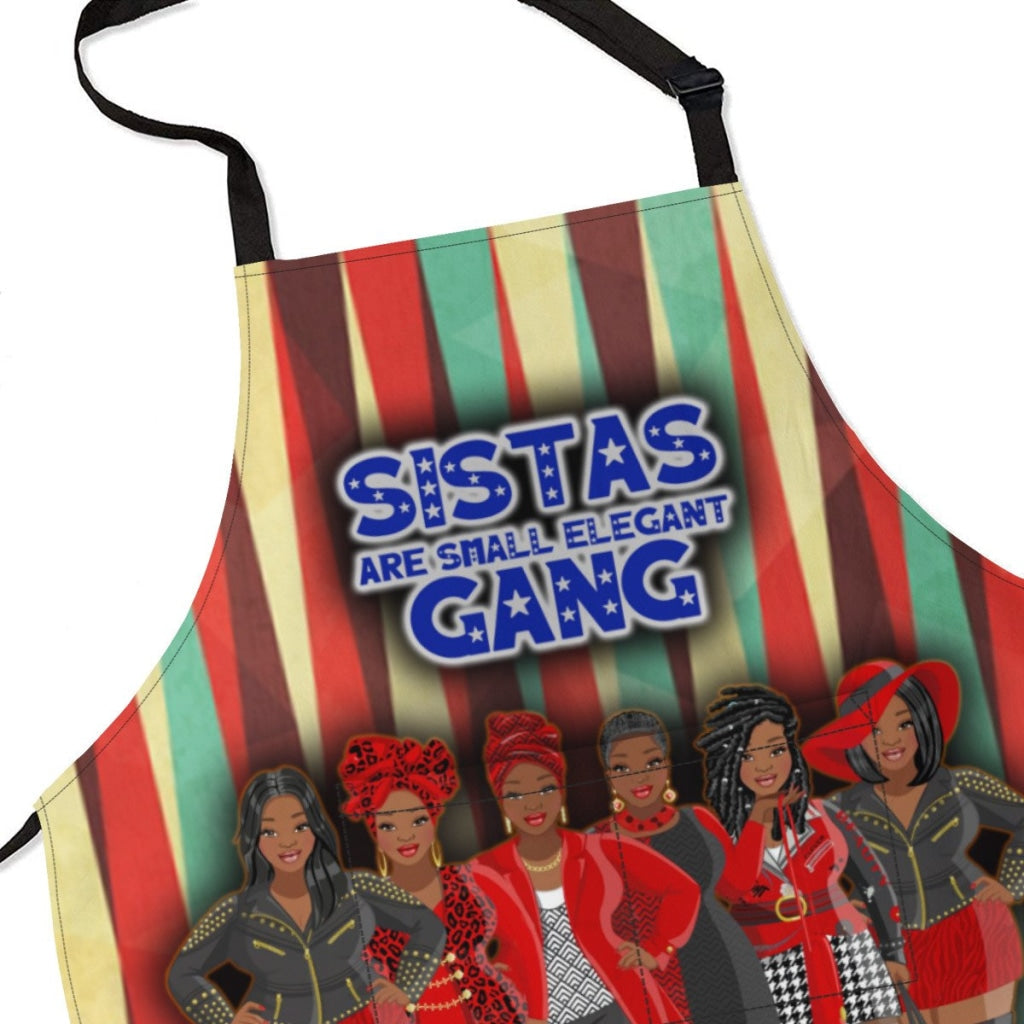 Afro-Art Sistas Are Small Elegant Gang Apron - Plz Note In Order The Number Of Sisters