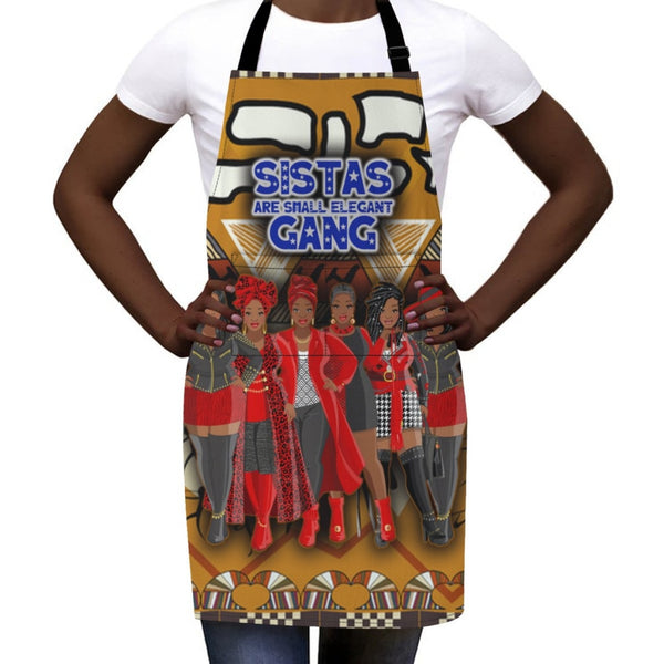 Afro-Art Sistas Are Small Elegant Gang Apron - Plz Note In Order The Number Of Sisters