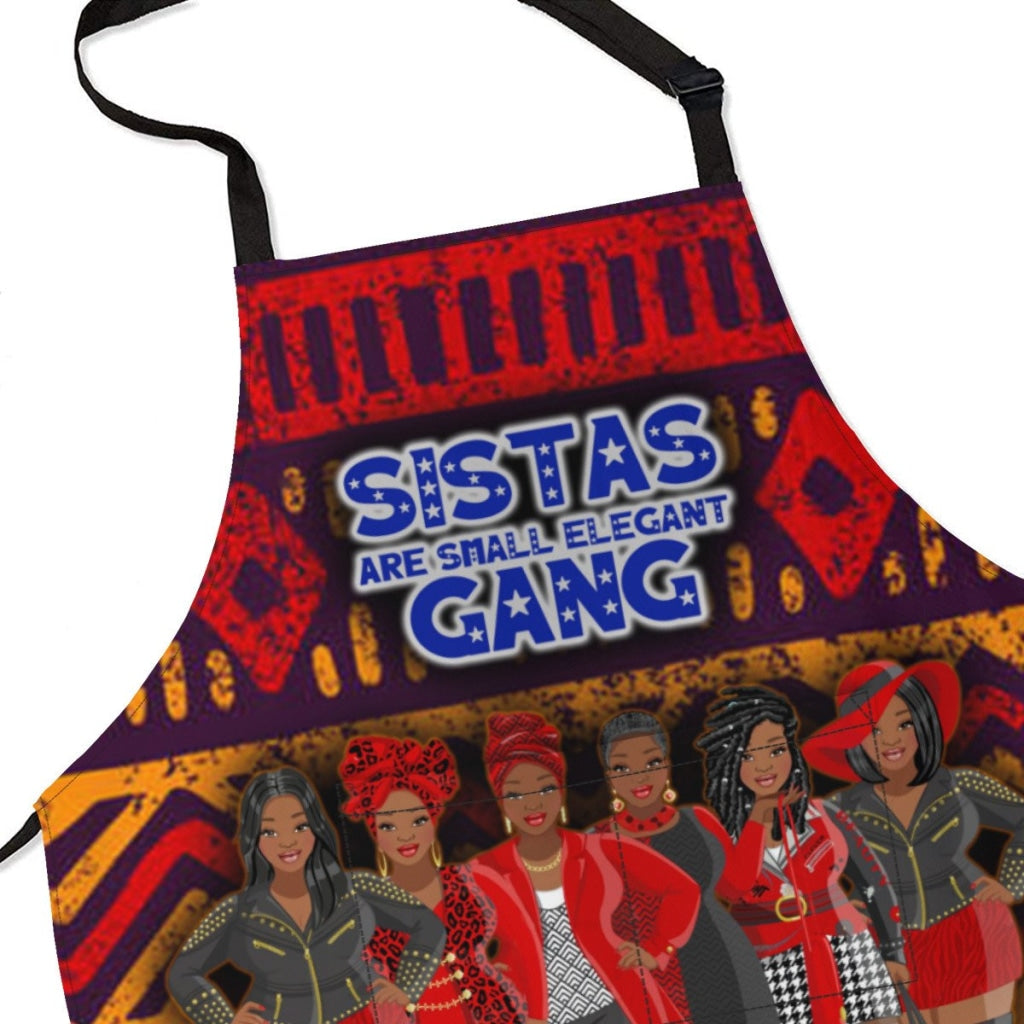 Afro-Art Sistas Are Small Elegant Gang Apron - Plz Note In Order The Number Of Sisters