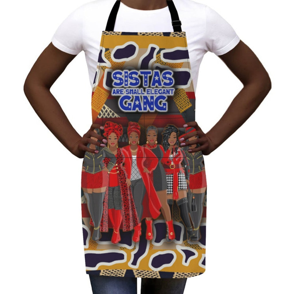 Afro-Art Sistas Are Small Elegant Gang Apron - Plz Note In Order The Number Of Sisters