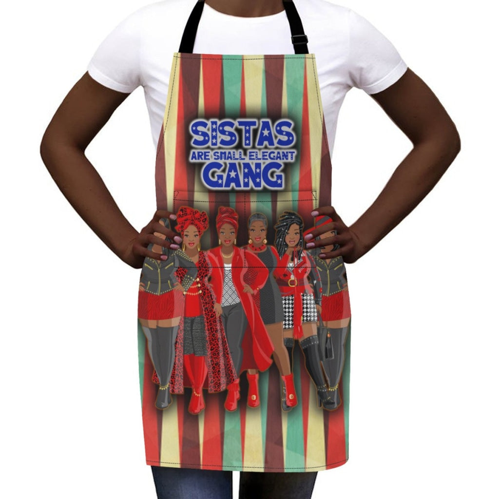 Afro-Art Sistas Are Small Elegant Gang Apron - Plz Note In Order The Number Of Sisters