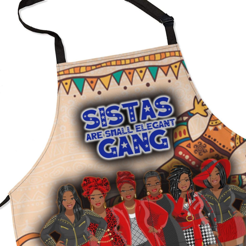 Afro-Art Sistas Are Small Elegant Gang Apron - Plz Note In Order The Number Of Sisters